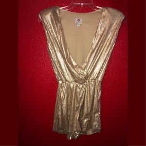 Gold sequin romper